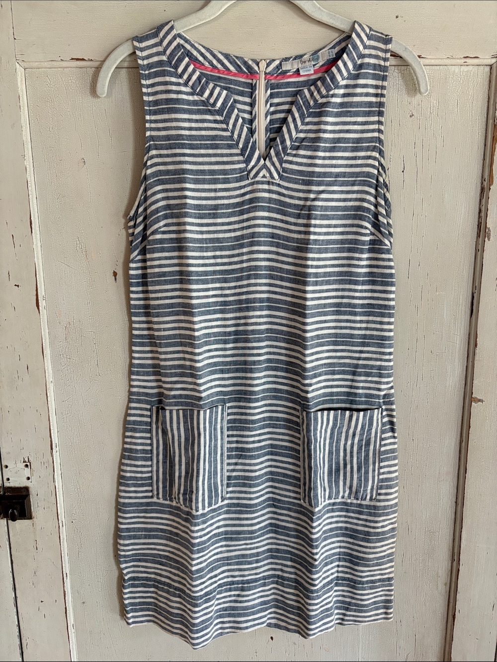 Biden Striped Linen Dress
